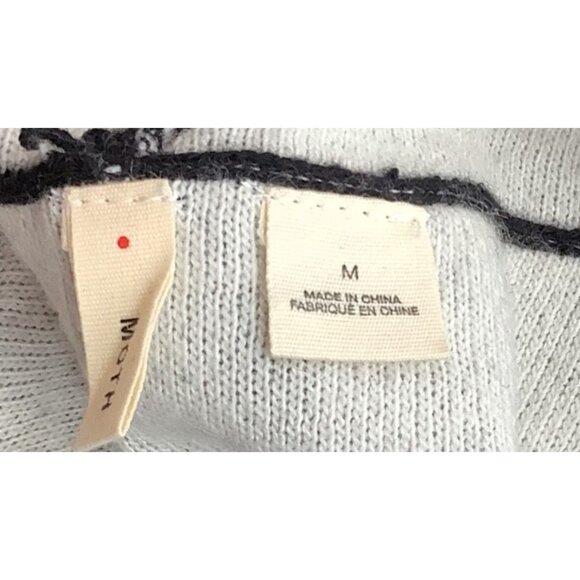 Anthropologie Moth Womens Sweater Black & Cream Cowl Neck Size Medium - Picture 6 of 7